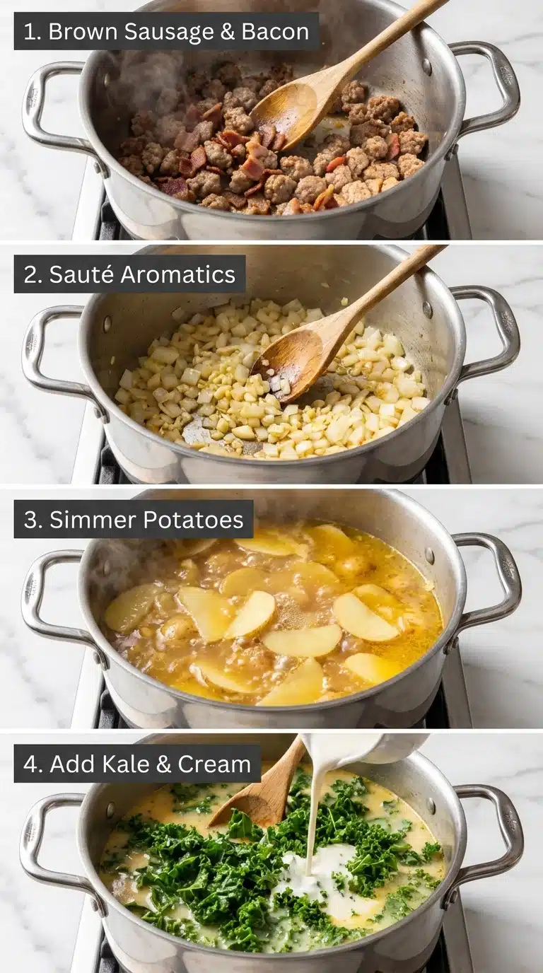 Step-by-Step Zuppa Toscana Soup Instructions