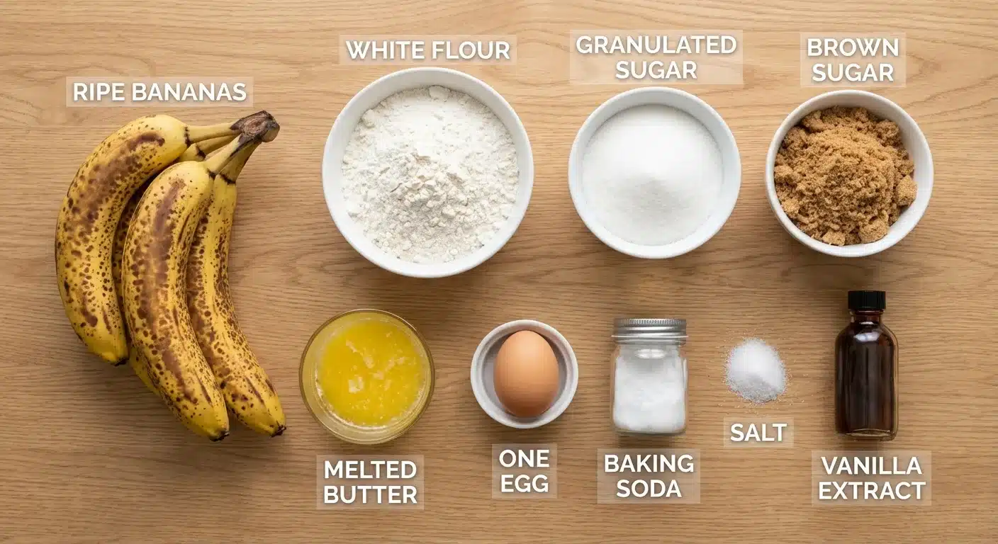 Ingredients for Your Super Moist Banana Bread