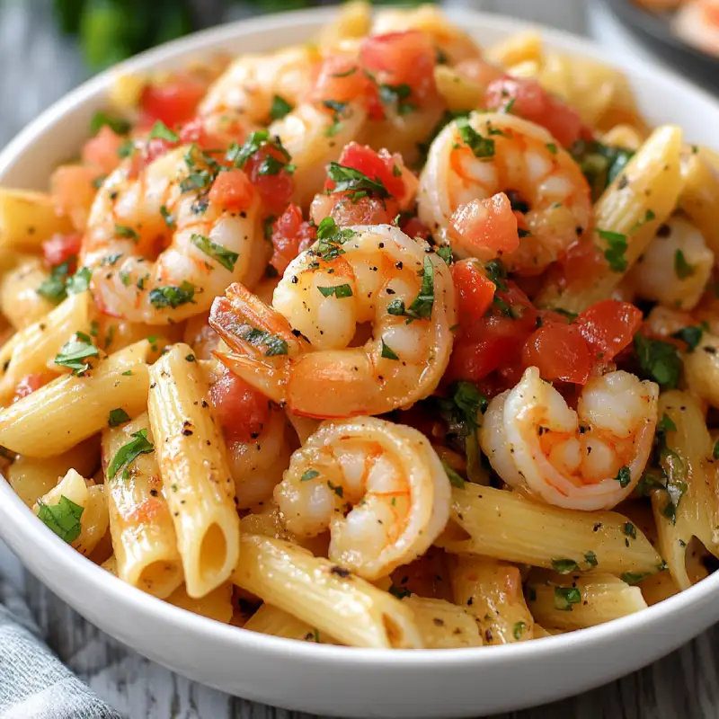 creamy shrimp and pasta recipes with pico de gallo recipe