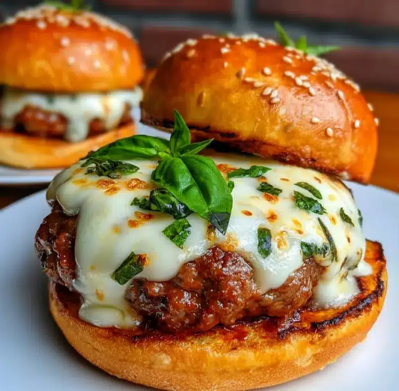 Cheesy Italian Pizza Burgers