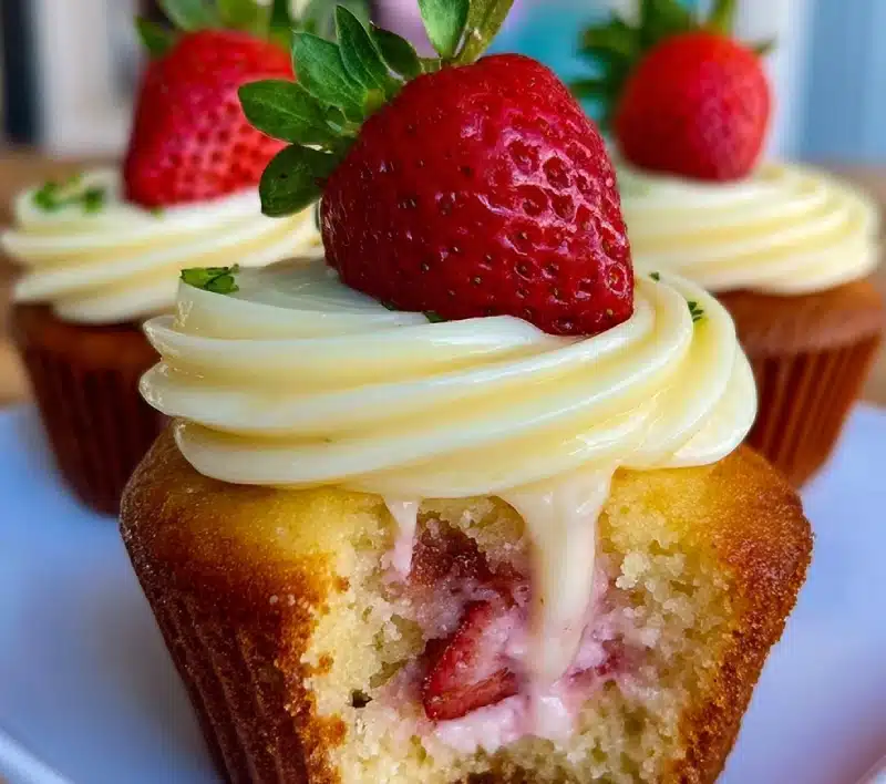 Strawberry Lemonade Cupcakes