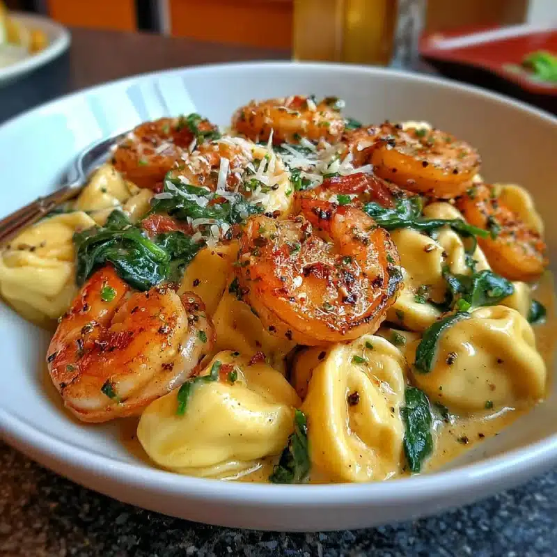 Shrimp and Spinach Tortellini