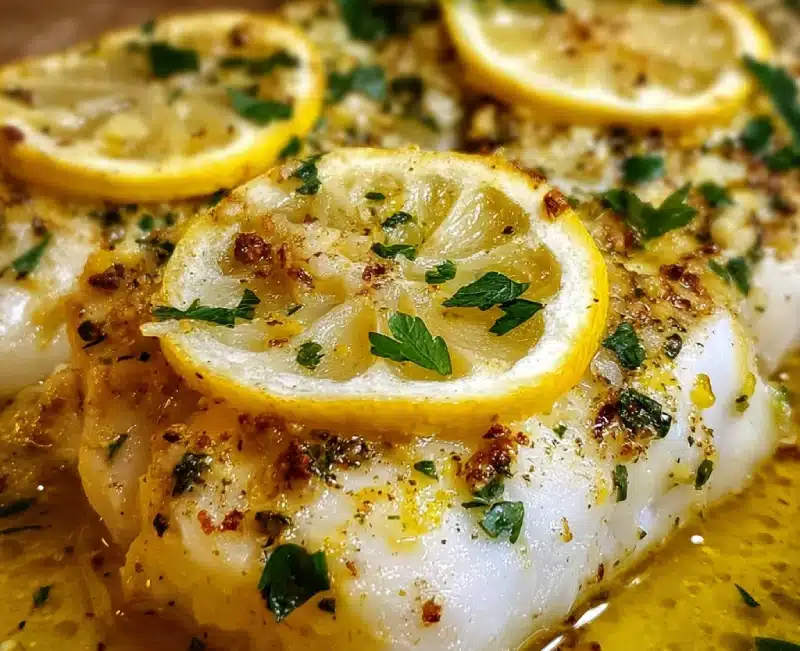 Baked Cod with Lemon and Garlic