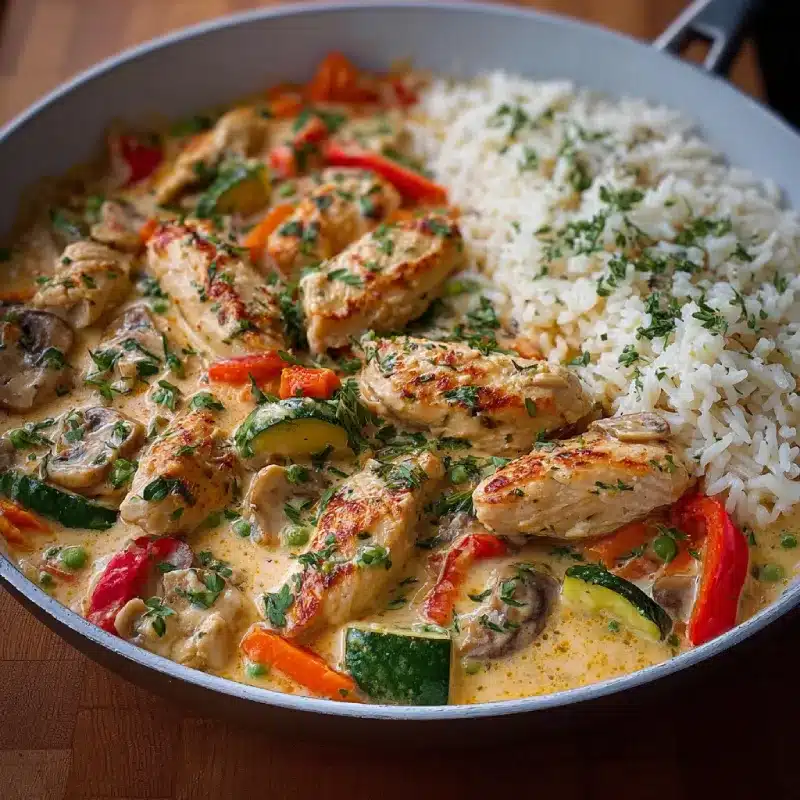 Creamy Chicken & Veggie Rice