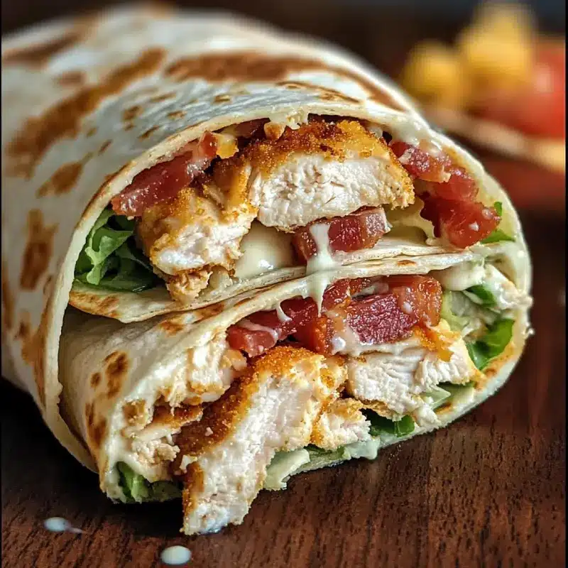 Crispy Bacon Chicken Ranch Wraps
