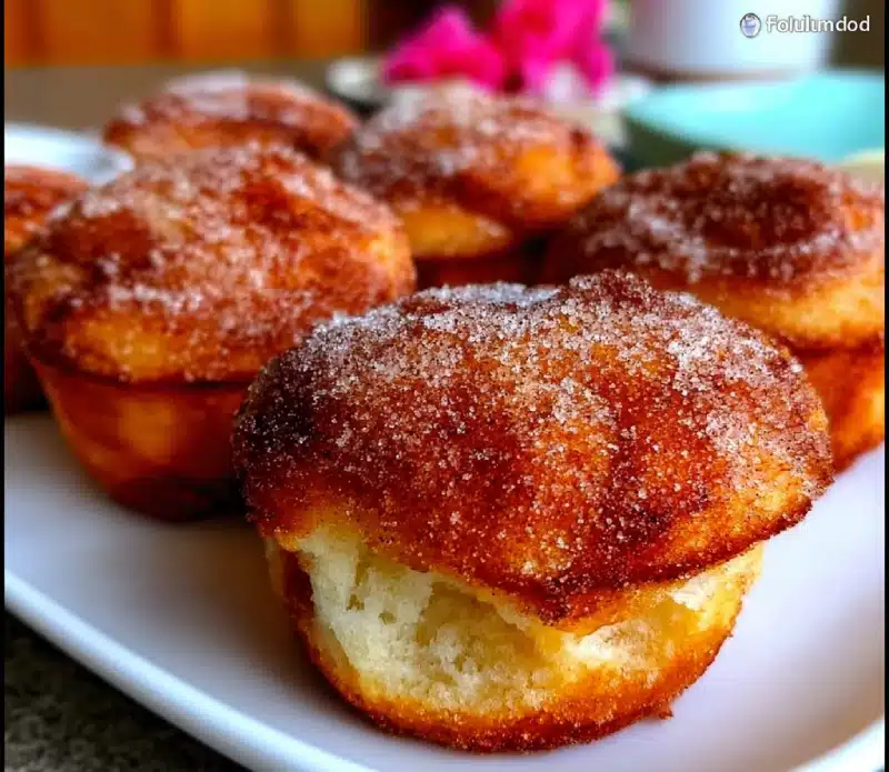 Grandma’s Fluffy Cinnamon Sugar Donut Muffins