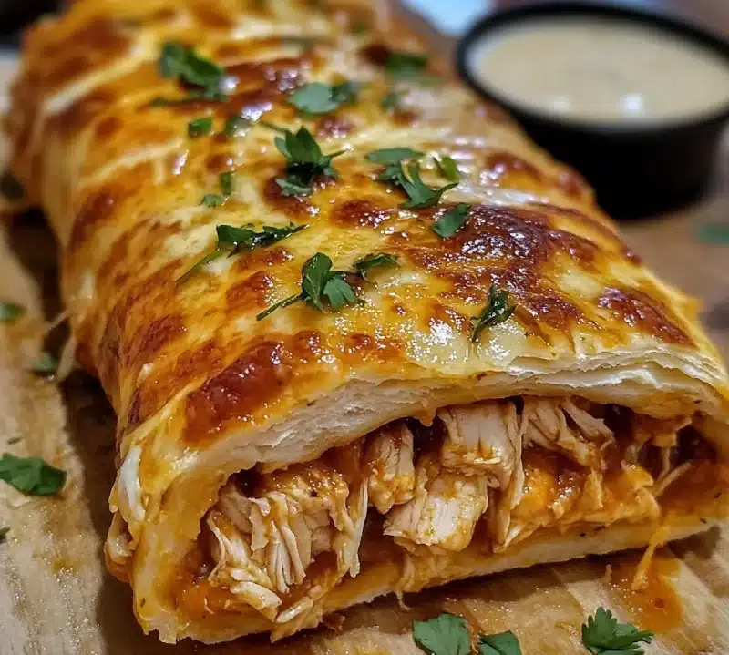 BBQ Chicken Cheese Stromboli