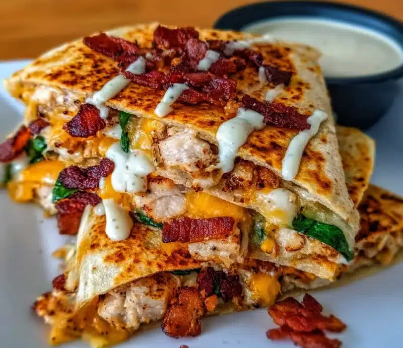 Chicken Bacon Ranch Quesadillas