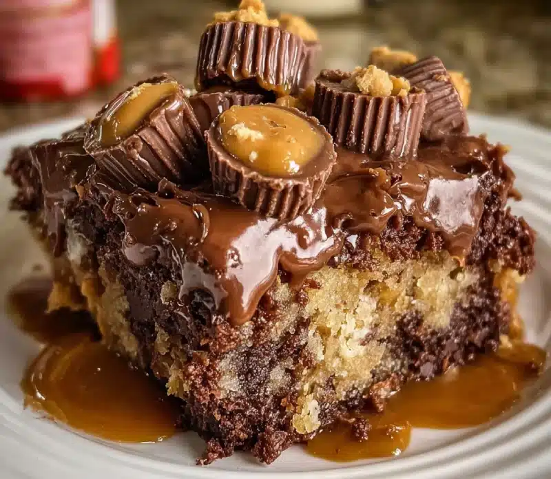 Peanut Butter Cup Dump Cake
