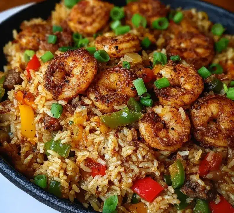 Shrimp Dirty Rice Skillet