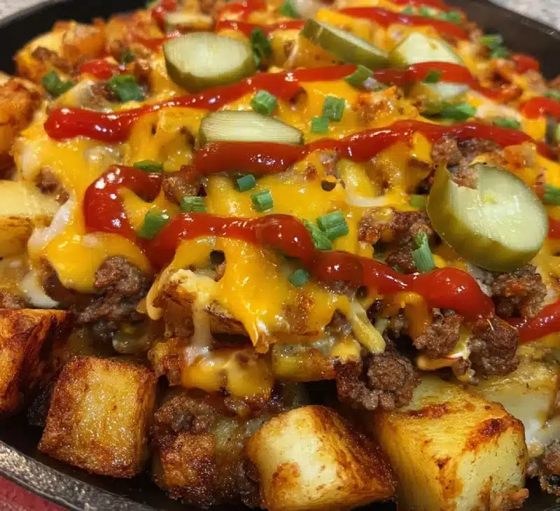 Cheeseburger Potato Skillet