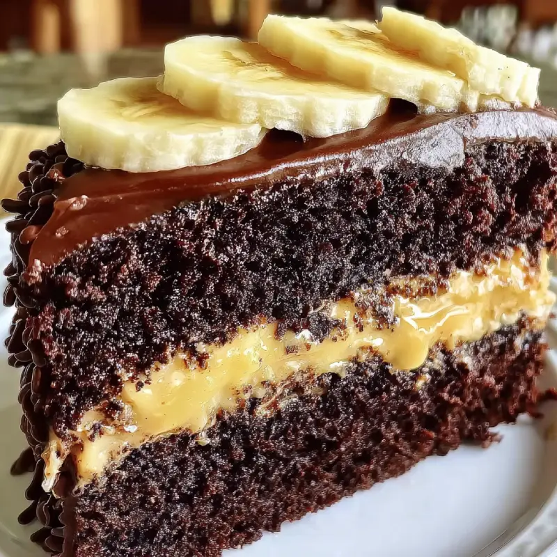 Double Chocolate Banana Layer Cake