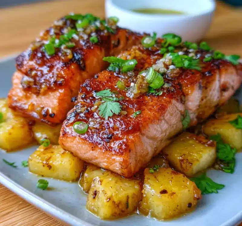 Honey Pineapple Salmon