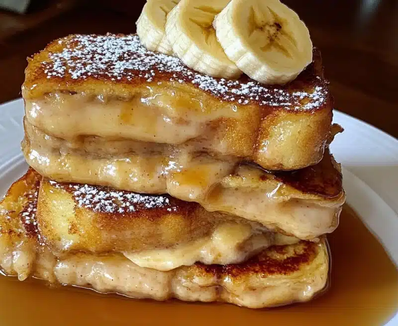 Banana Pudding Stuffed French Toast