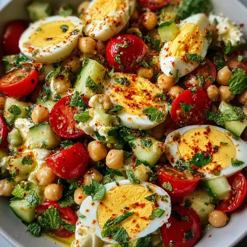 Mediterranean Egg & Chickpea Salad