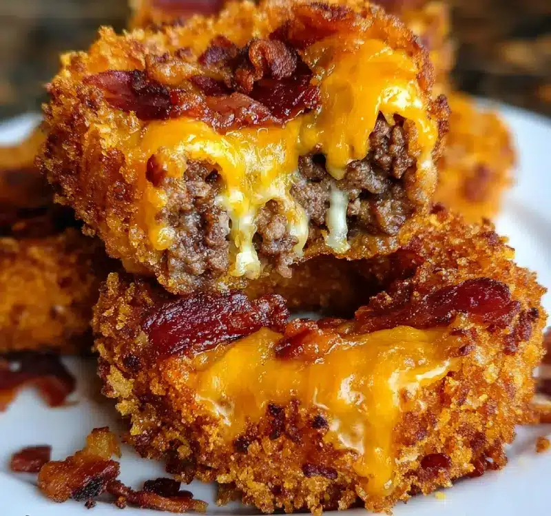 Loaded Bacon Cheeseburger Onion Rings