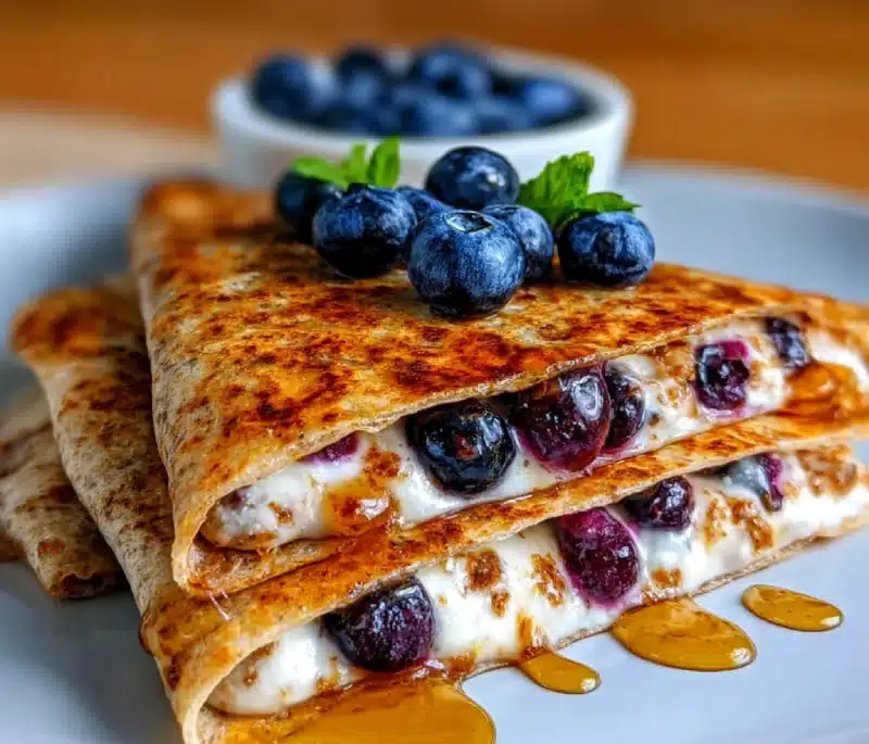 Blueberry Breakfast Quesadilla