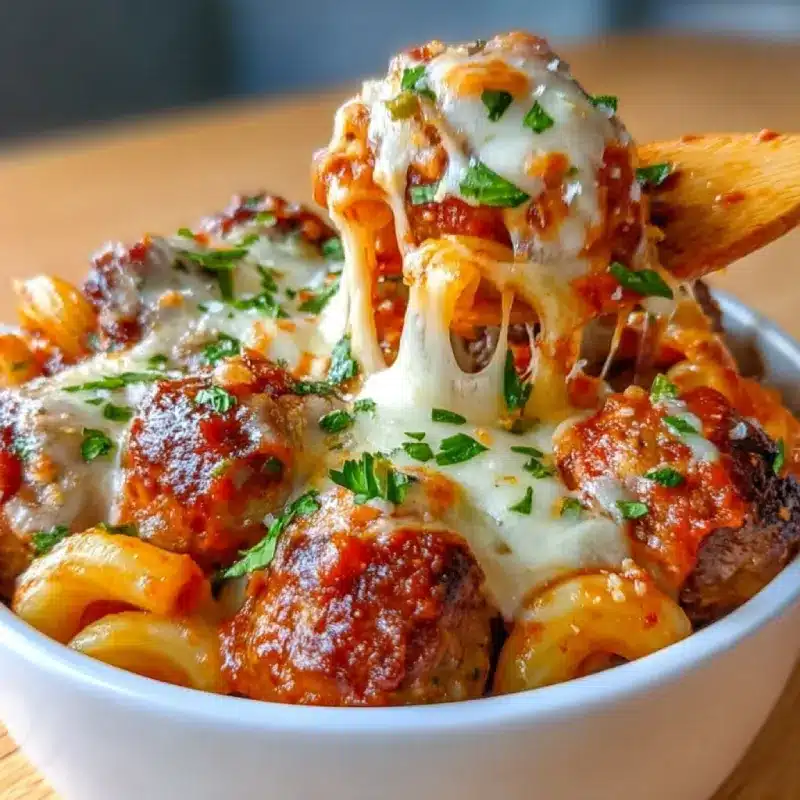 Dump and Bake Meatball Casserole