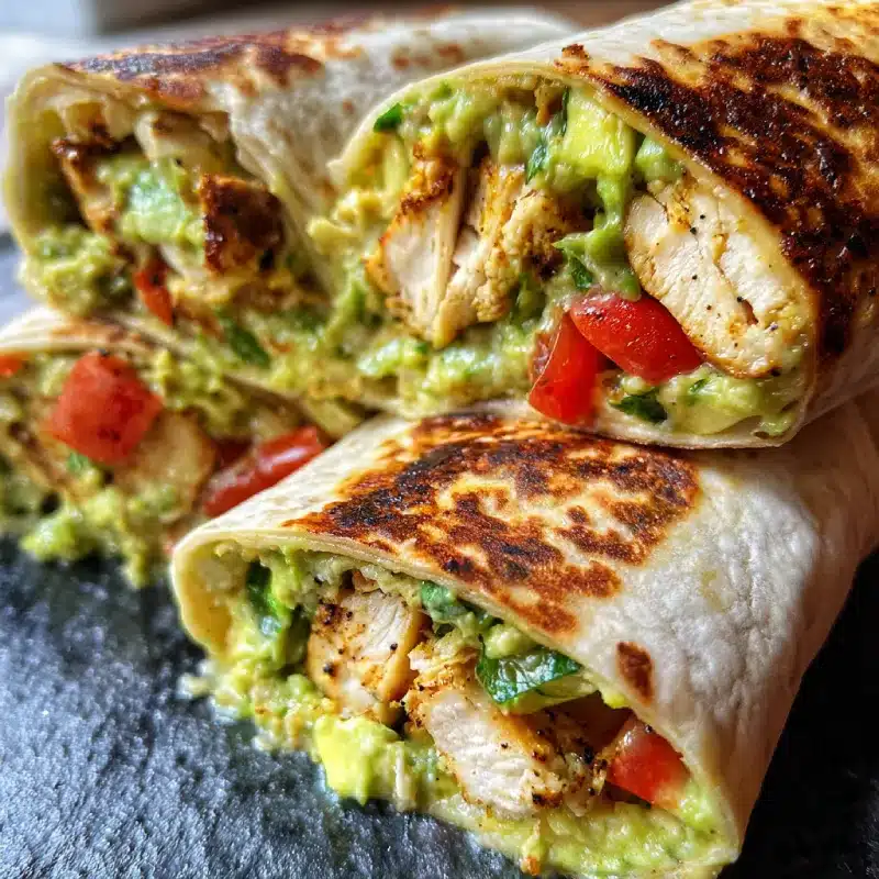 Zesty Avocado Chicken Wraps