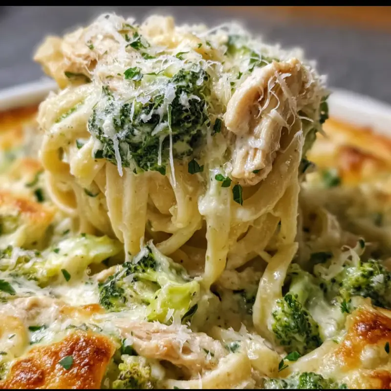 Creamy Chicken Broccoli Alfredo Pasta