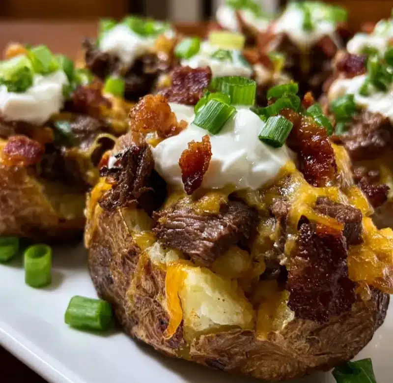 Steak Loaded Potato Bites