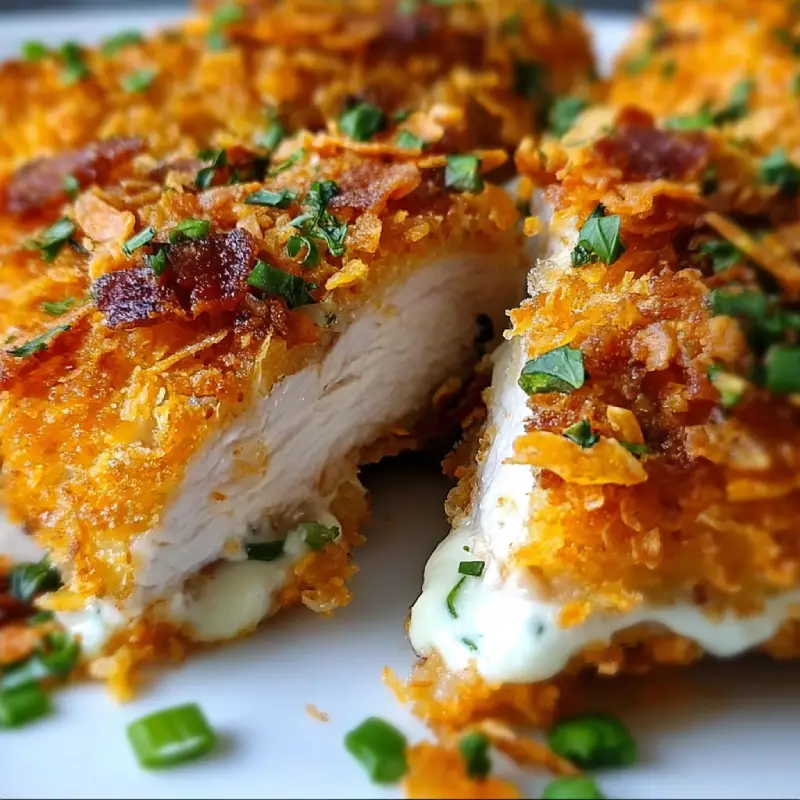 Cream Cheese and Bacon Stuffed Doritos Chicken