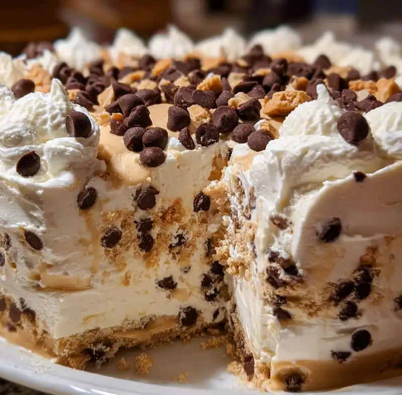 Chocolate Chip Cookie Dough Ice Cream Cake