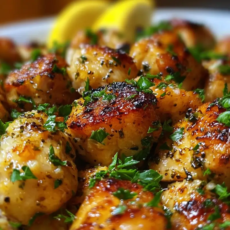 Lemon Garlic Chicken Bites