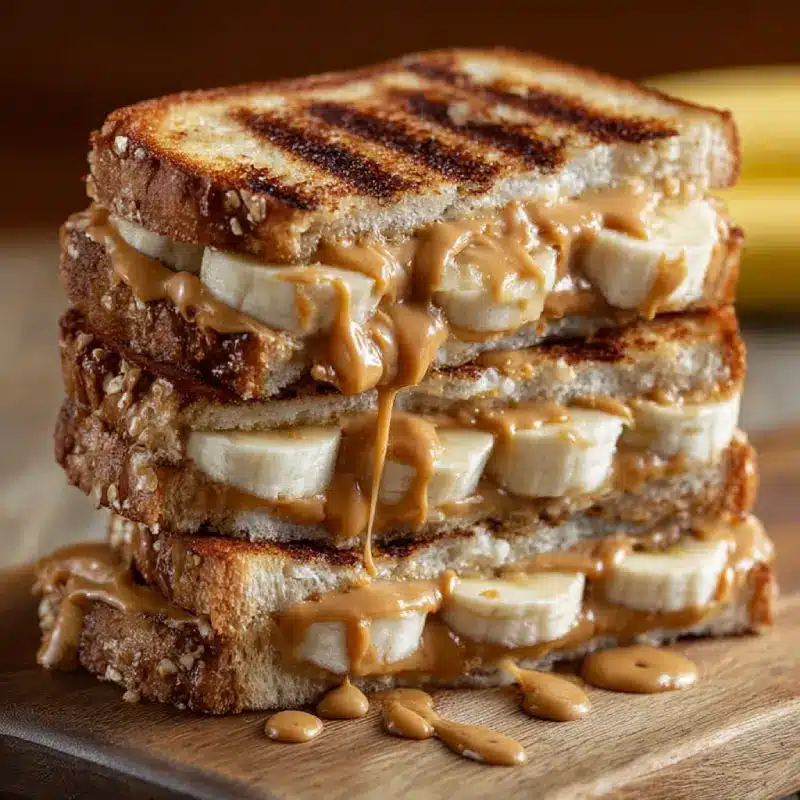 Grilled Peanut Butter Banana Sandwiches