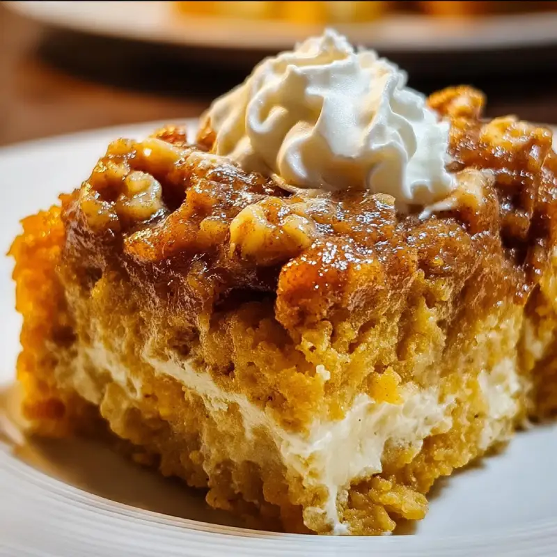 Fall-Inspired Pumpkin Dump Cake
