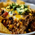 Crockpot taco casserole