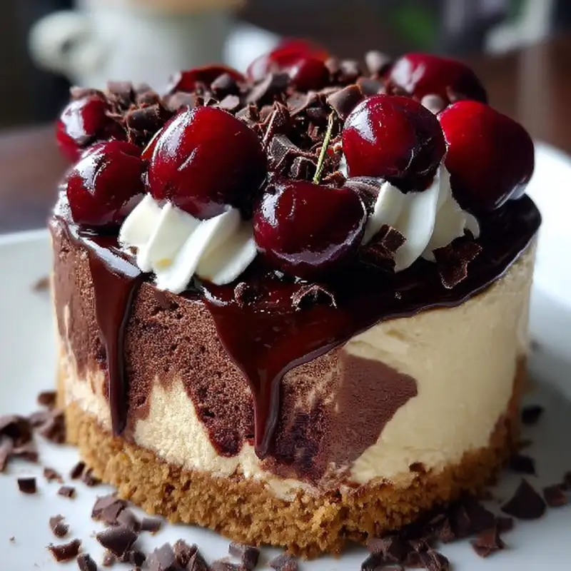 Chocolate and Cherry Cheesecake