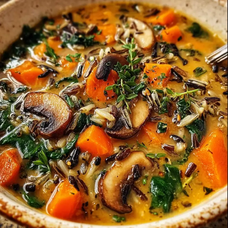 Cozy Autumn Wild Rice Soup