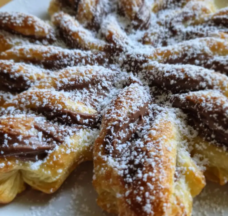Nutella Puff Pastry Snowflake