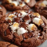 Hot Chocolate Cookies with mini marshmallows