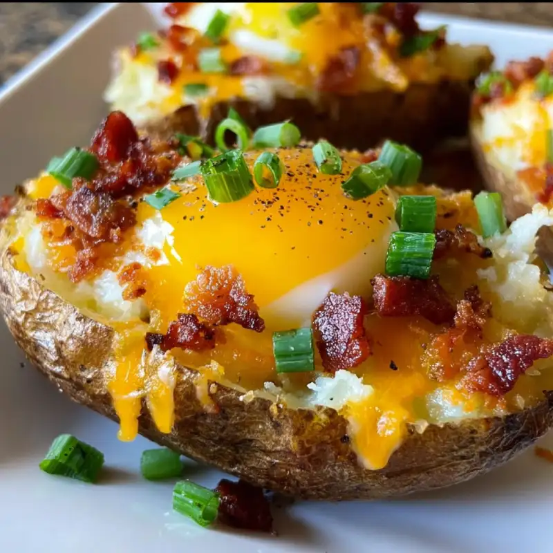 Baked Loaded Breakfast Potatoes
