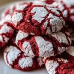 Red Velvet Crinkle Cookies