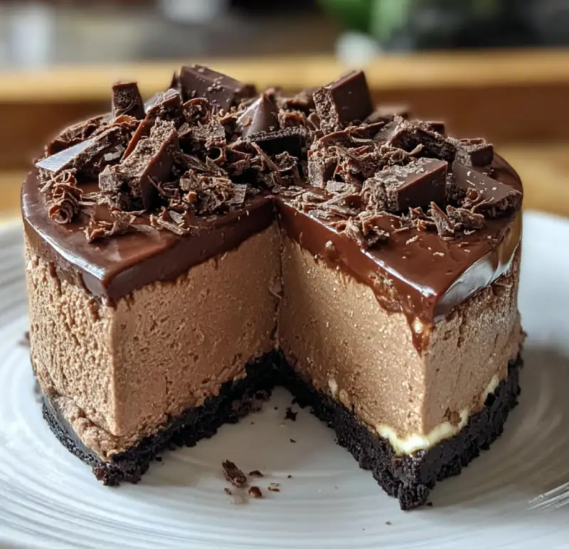 No-Bake Chocolate Cheesecake