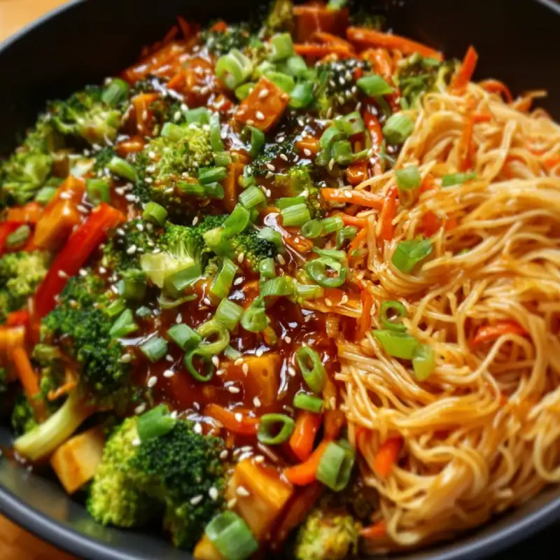Vegan Teriyaki Noodle Bowl
