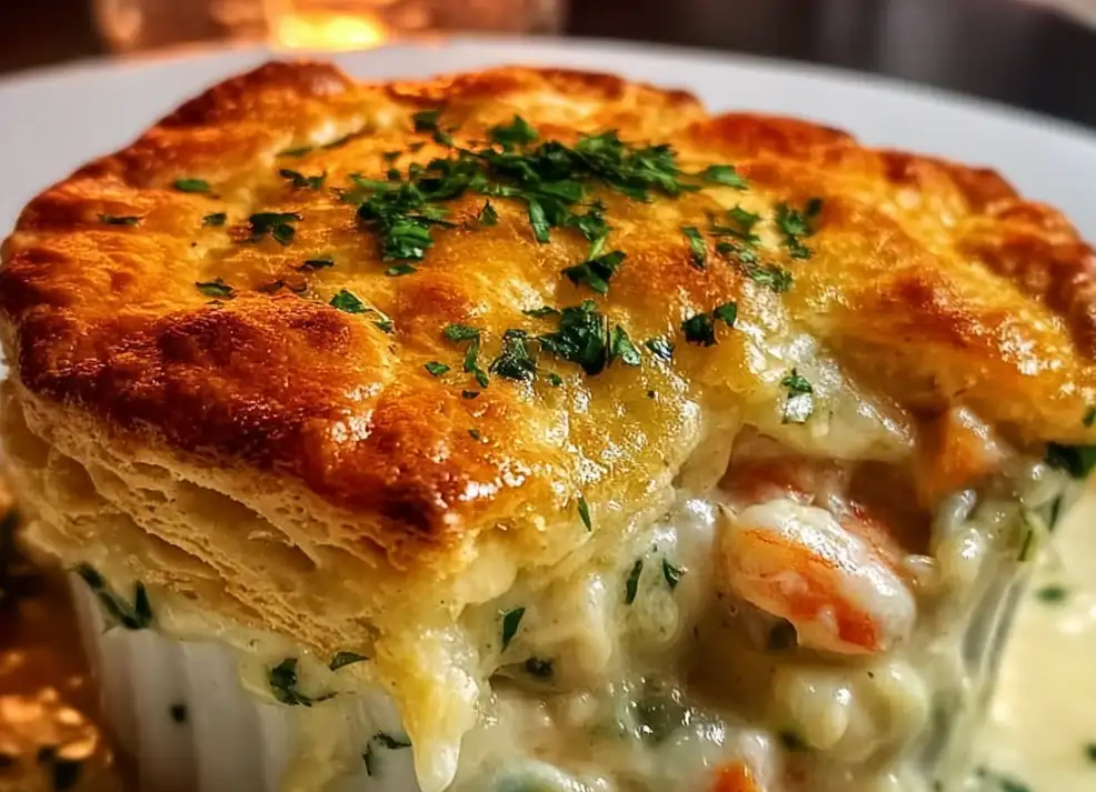 Cheddar Bay Biscuit Seafood Pot Pie