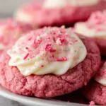 Copycat Crumbl Pink Velvet Cookies