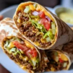 vegan cheeseburger wraps