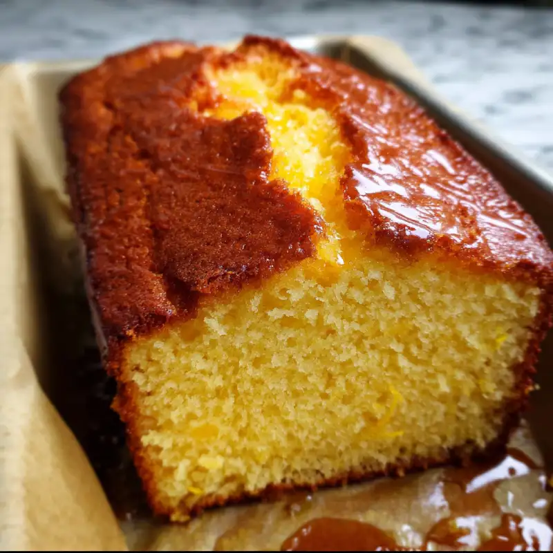 fresh orange cake loaf