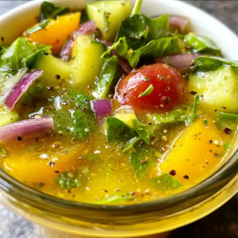 Fresh salads lemon dressing