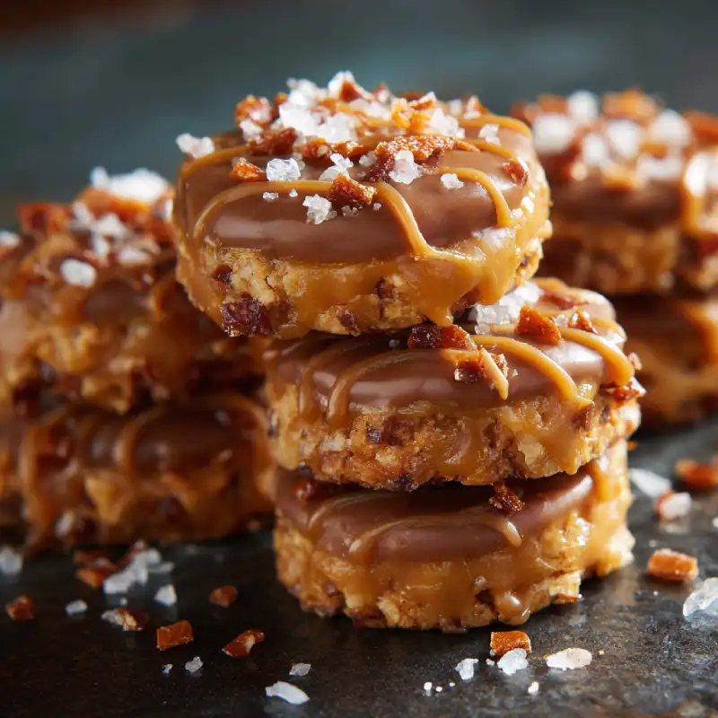 No-Bake Salted Caramel Cookies