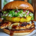 Hawaiian Pineapple Chicken Burge