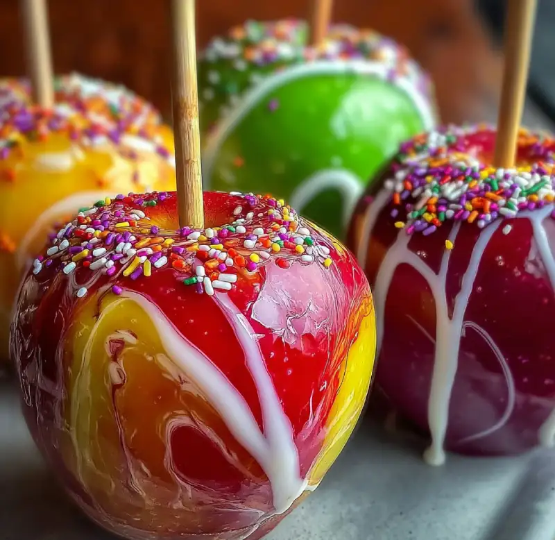 Marbled Effect Candy Apples