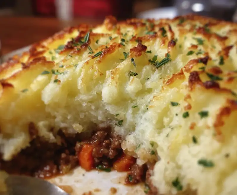 Shepherd’s Pie Recipe with Creamy Garlic Mashed Potato