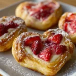 Strawberry Cream Cheese Heart Danishes