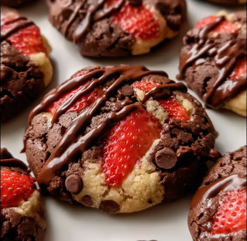 Chocolate Covered Strawberry Cookies